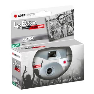 camara desechable Agfa LeBox Black and White 36exp disposable camera blanco y negro revelab studio barcelona tienda de fotografia analogica comprar carretes