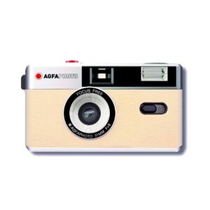 agfa reusable camera beige sand yellow agfaphoto