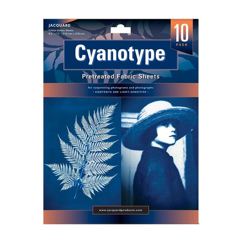 Kit 10 Hojas A4 Cianotipia Jacquard cyanotype pretreated fabric sheets