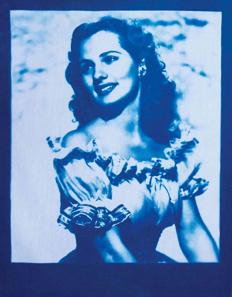 Jacquard cyanotype pretreated fabric sheets cianotipia