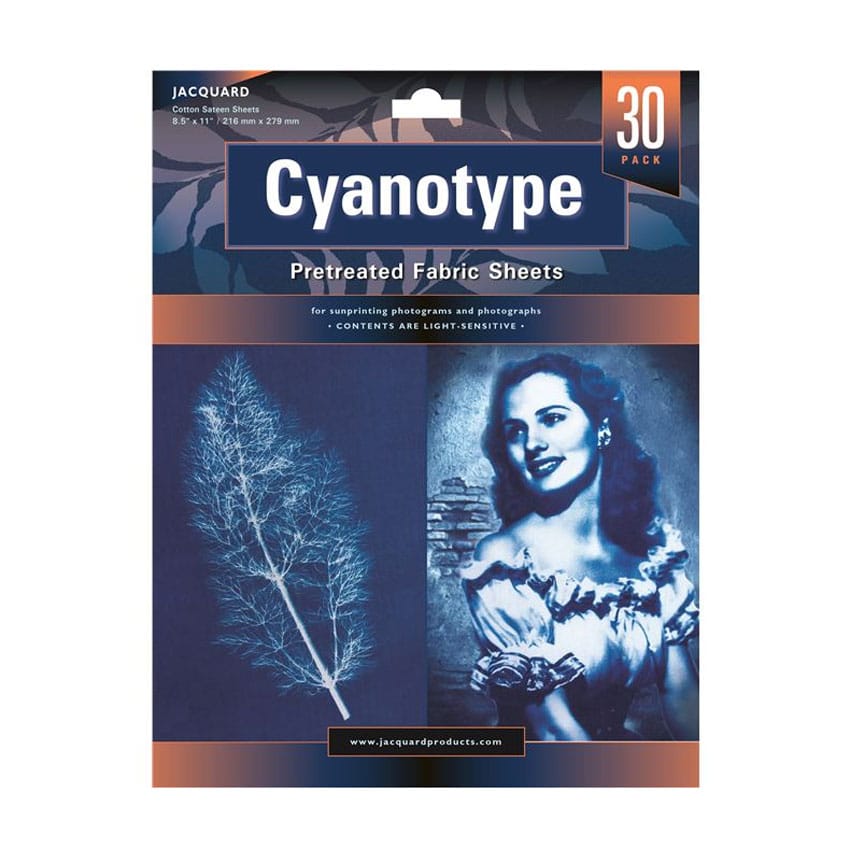 Kit 30 Hojas A4 Cianotipia Jacquard cyanotype pretreated fabric sheets