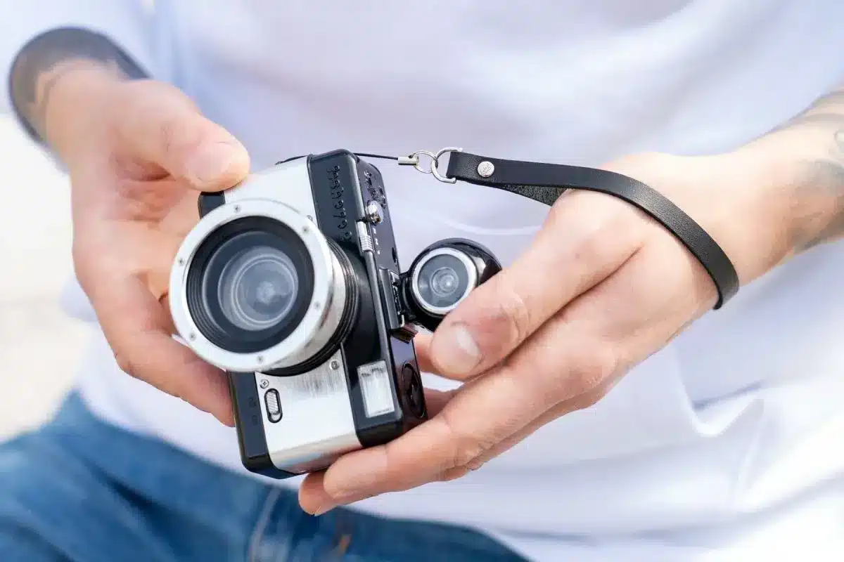 Lomography Black Leather Wrist Strap revelab studio correa para camara analógica film camera
