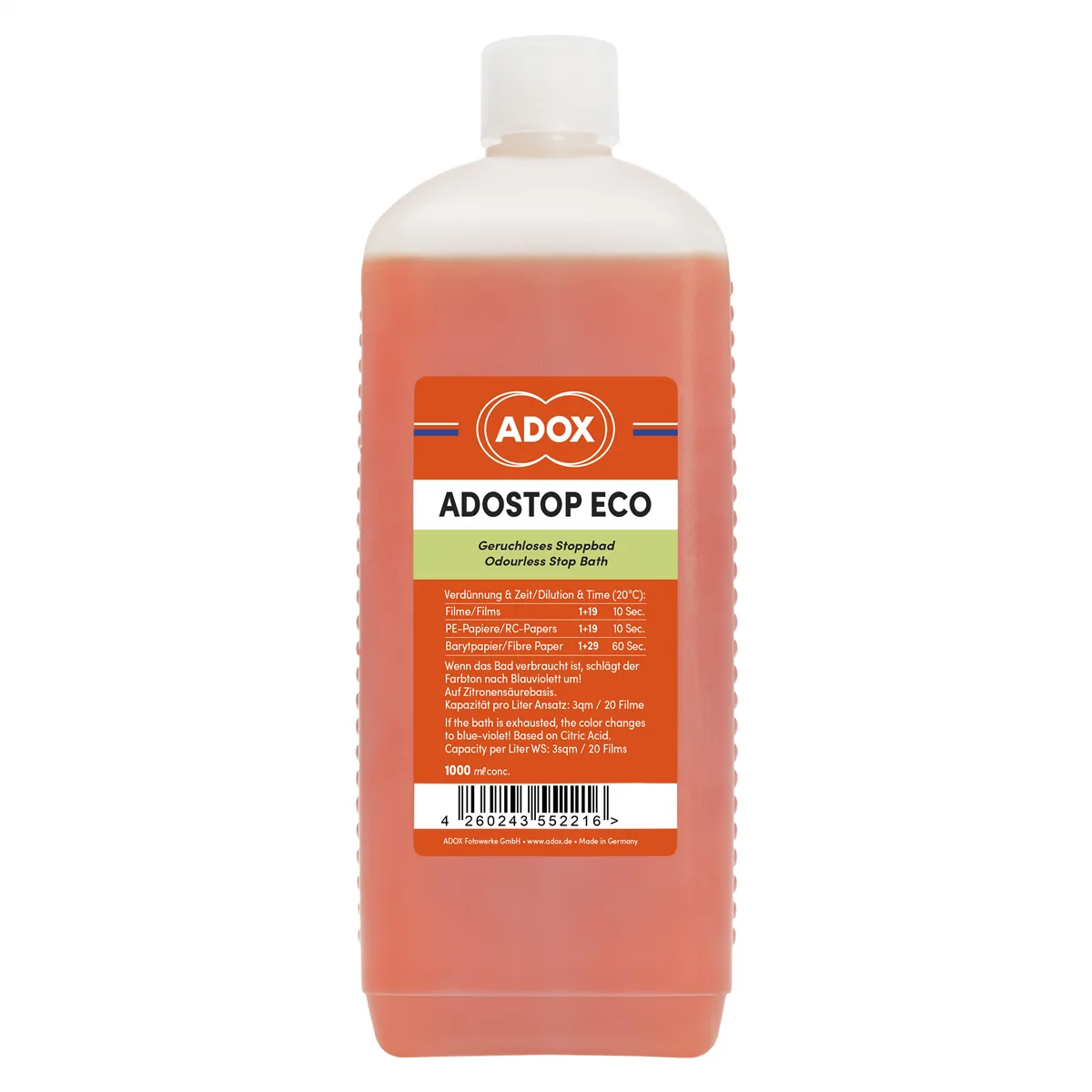 BaƱo de Paro ADOX Adostop Eco revelab studio barcelona quimica fotografia