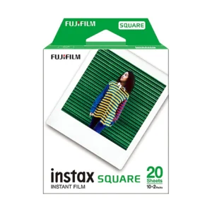 Pack de película instantánea Fujifilm Instax Square 20 fotos en formato cuadrado, compatible con cámaras e impresoras Instax Square