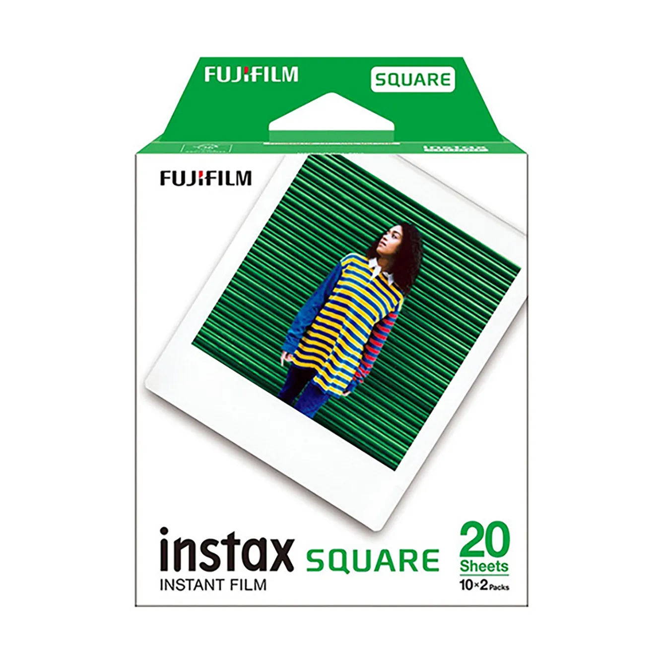 Pack de película instantánea Fujifilm Instax Square 20 fotos en formato cuadrado, compatible con cámaras e impresoras Instax Square