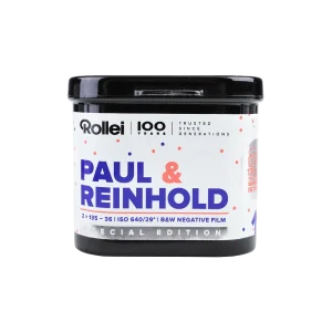 Pack doble Rollei Paul & Reinhold 640 – Twin Pack de película blanco y negro ISO 640. Edición homenaje con dos carretes. Disponible en REVELAB Studio.